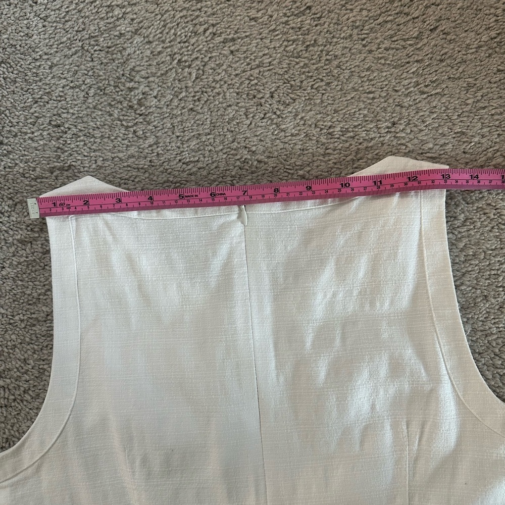 Ann Taylor White A line Cotton Dress with pockets Size 4 - Picture 10 of 11